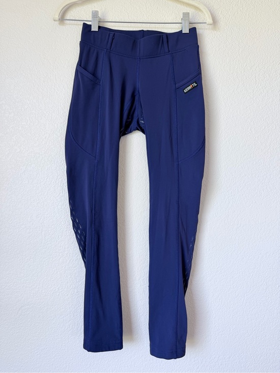 Kerrits Pants - Kerrits GripTek Full Seat Riding Tights Leggings Blue Equestrian Pockets XS
